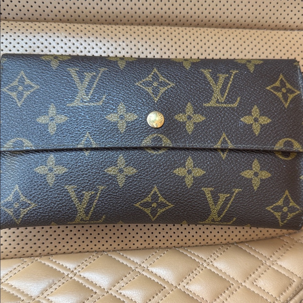 Louis Vuitton Monogram Brown and Gold Wallet